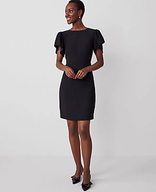 Ann Taylor Petite Flutter Sleeve Flare Dress sold by Ann Taylor