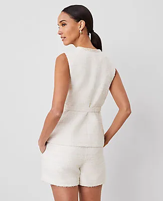 Ann Taylor Petite Tweed Belted Vest sold by Ann Taylor product image thumbnail 3