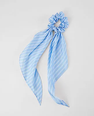 Ann Taylor Striped Silk Scrunchie sold by Ann Taylor
