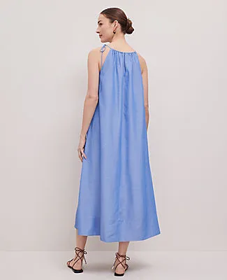 Ann Taylor Petite Weekend Collection Chambray Halter Maxi Dress sold by Ann Taylor product image thumbnail 2