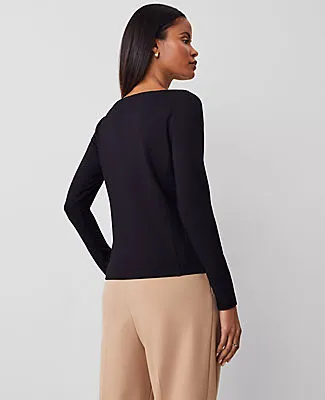 Ann Taylor Ponte Square Neck Top sold by Ann Taylor product image thumbnail 2