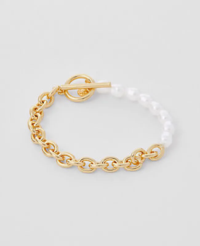 Ann Taylor Pearlized Metal Bracelet sold by Ann Taylor