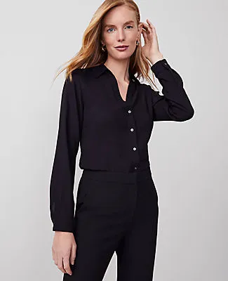 Ann Taylor Satin Essential Shirt sold by Ann Taylor