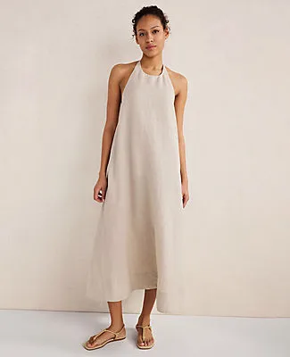 Ann Taylor Haven Well Within Linen Halter Midi Dress sold by Ann Taylor
