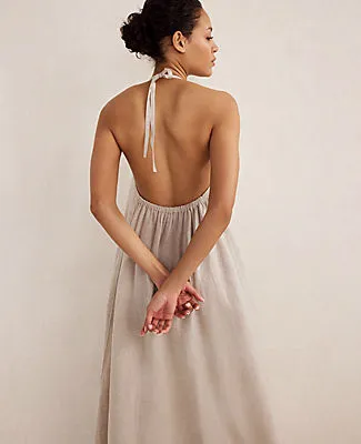 Ann Taylor Haven Well Within Linen Halter Midi Dress sold by Ann Taylor product image thumbnail 2