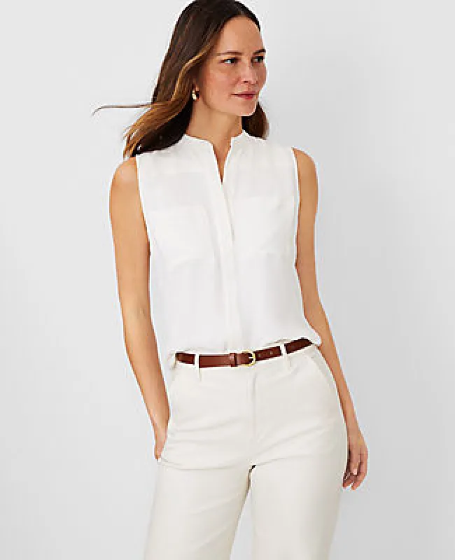 Ann Taylor Sleeveless Camp Shirt sold by Ann Taylor