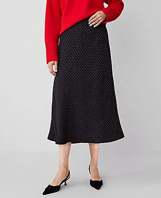 Ann Taylor Embellished Bias Midi Slip Skirt sold by Ann Taylor product image thumbnail 2