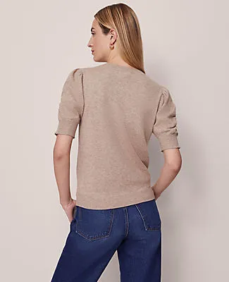 Ann Taylor Weekend Collection Ruched Sweater Tee sold by Ann Taylor product image thumbnail 2
