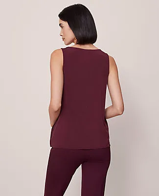 Ann Taylor Mixed Media V-Neck Shell Top sold by Ann Taylor product image thumbnail 2