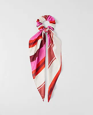 Ann Taylor Striped Silk Scrunchie sold by Ann Taylor