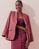Ann Taylor The Petite Longline Blazer in Linen Blend sold by Ann Taylor
