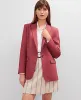 Ann Taylor The Petite Longline Blazer in Linen Blend sold by Ann Taylor