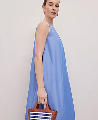 Ann Taylor Petite Weekend Collection Chambray Halter Maxi Dress sold by Ann Taylor product image thumbnail 4