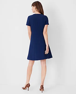 Ann Taylor The Petite Flare Dress in Fluid Crepe sold by Ann Taylor product image thumbnail 2