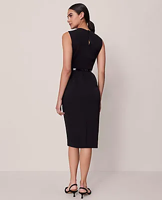 Ann Taylor Petite Twist Neck Midi Sheath Dress sold by Ann Taylor product image thumbnail 2