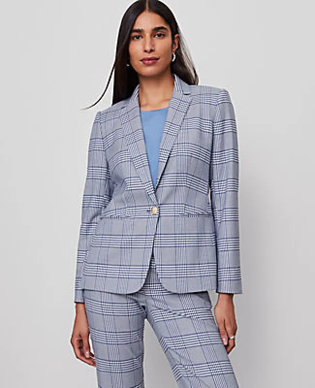 Ann Taylor The Petite Hutton Blazer in Glen Check sold by Ann Taylor
