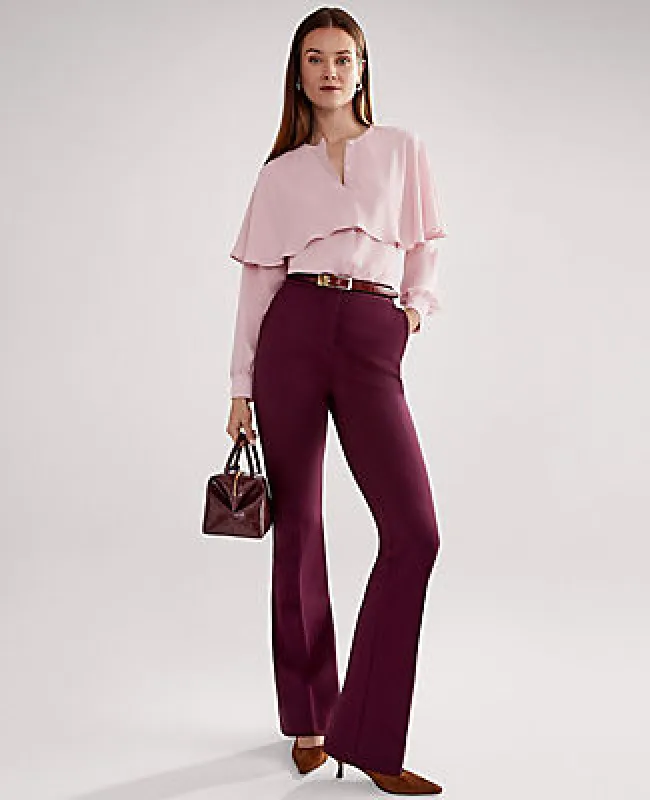 Ann Taylor The Petite Skinny Flare Pant in Ponte sold by Ann Taylor