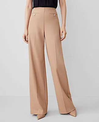 Ann Taylor The Petite Button Trim Sailor Wide-Leg Pant sold by Ann Taylor product image thumbnail 2