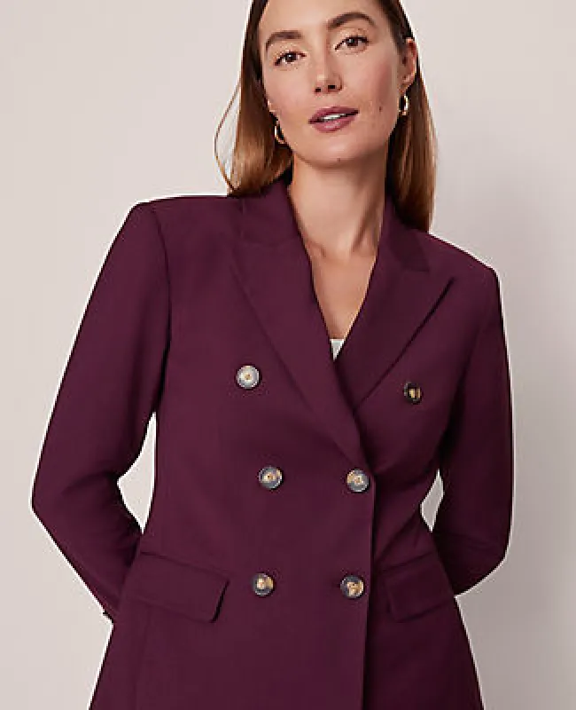 Ann Taylor The Petite Sculptural Double Breasted Blazer sold by Ann Taylor