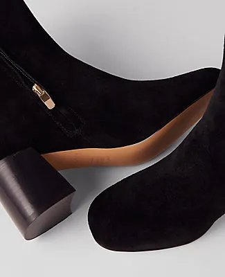 Ann Taylor Flare Heel Suede Bootie sold by Ann Taylor product image thumbnail 2