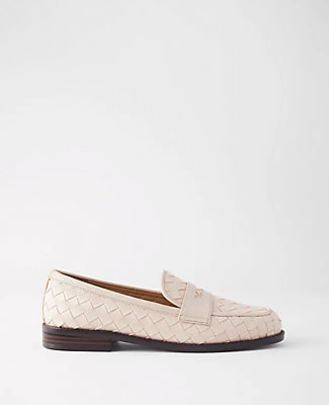 Ann Taylor Woven Penny Loafers sold by Ann Taylor