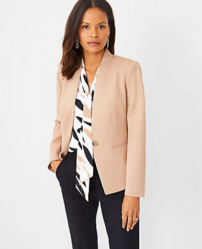Ann Taylor The Petite Cutaway Blazer in Double Knit sold by Ann Taylor