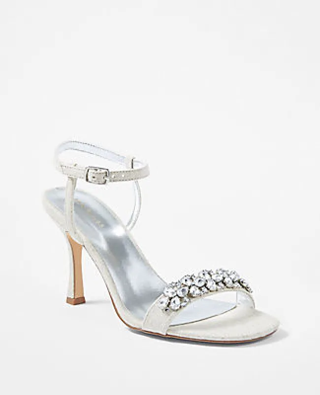 Ann Taylor Studio Collection Crystal Skinny Strap Sandals sold by Ann Taylor