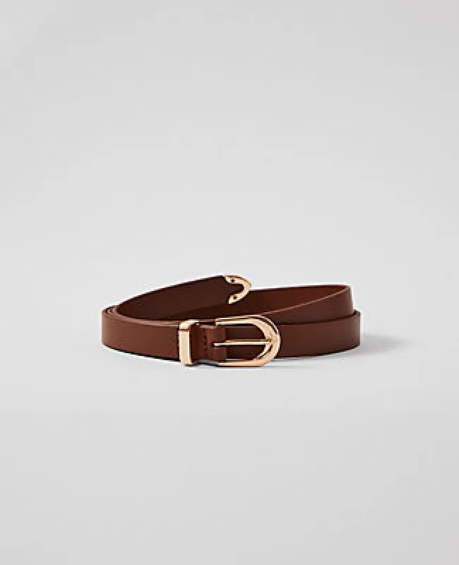 Ann Taylor Skinny Leather Belt sold by Ann Taylor