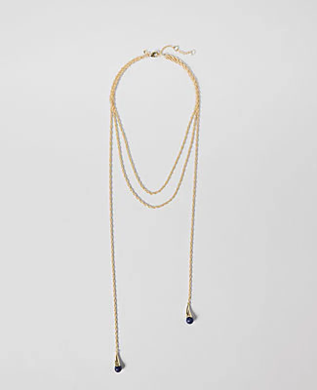 Ann Taylor Double Gem Necklace sold by Ann Taylor