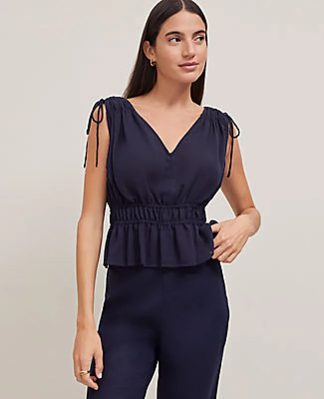 Ann Taylor Gathered Tie Top sold by Ann Taylor
