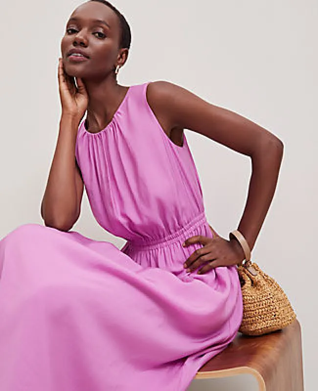 Ann Taylor Cutout Back Midi Dress sold by Ann Taylor