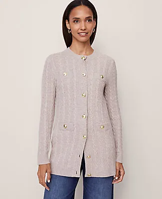 Ann Taylor Petite Long Cable Cardigan sold by Ann Taylor product image thumbnail 4