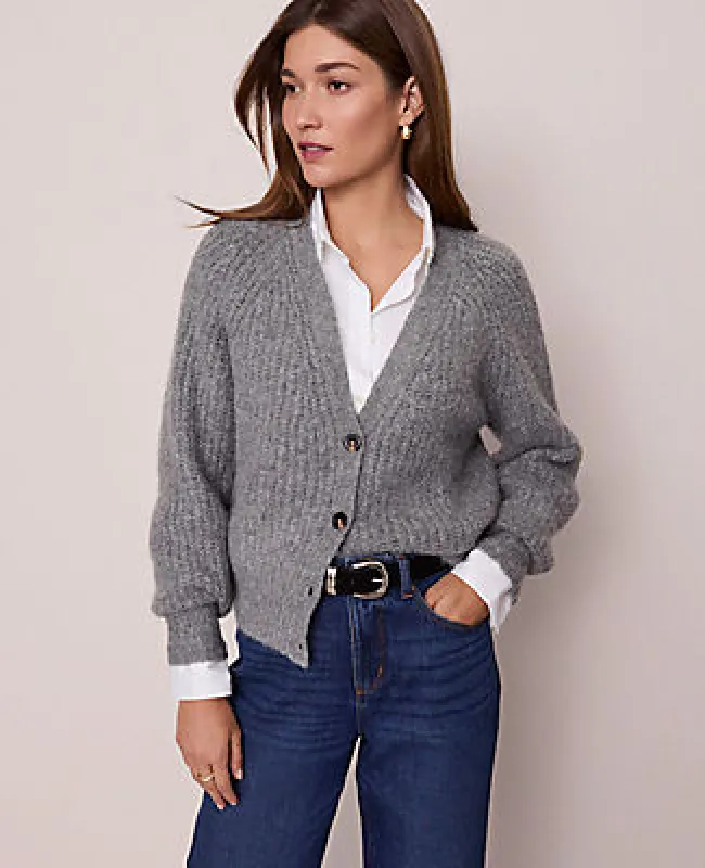 Ann Taylor Weekend Collection Cozy Ribbed Cardigan sold by Ann Taylor