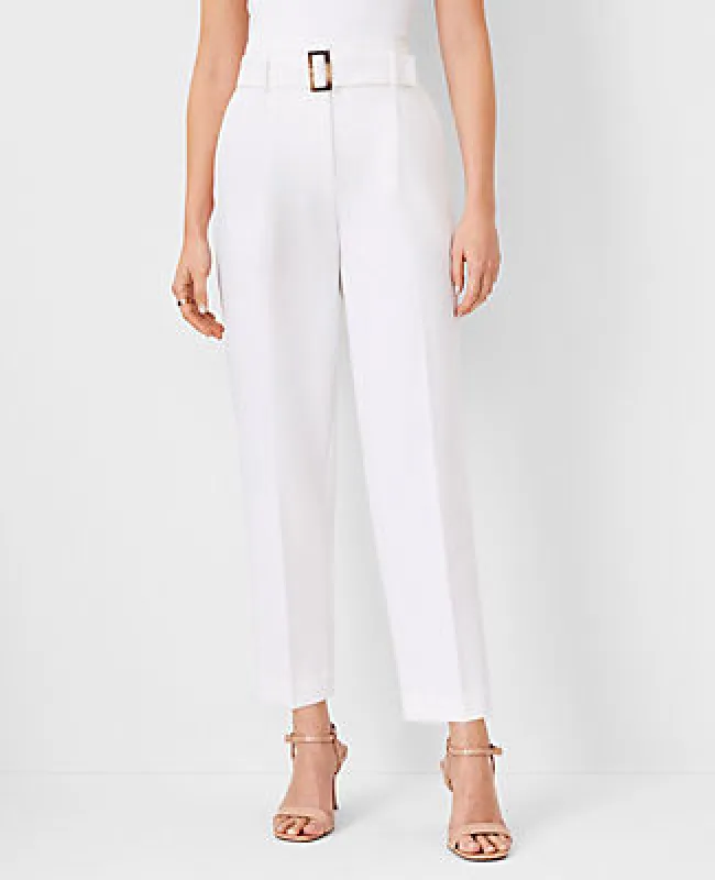 Ann Taylor The Tall Belted Pleated Taper Pant sold by Ann Taylor