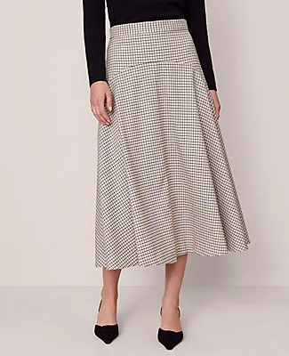 Ann Taylor Houndstooth Full Skirt sold by Ann Taylor product image thumbnail 3