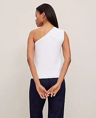 Ann Taylor Ruched One-Shoulder Top sold by Ann Taylor product image thumbnail 3