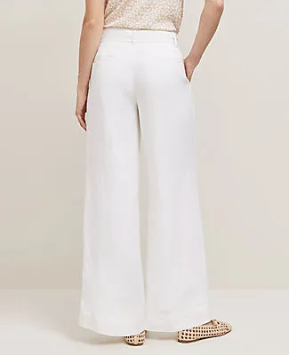 Ann Taylor The Belted Wide Leg Pant in Linen Blend sold by Ann Taylor product image thumbnail 3