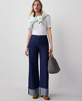 Ann Taylor The Petite Cuffed Palazzo Jean sold by Ann Taylor