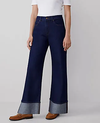 Ann Taylor The Petite Cuffed Palazzo Jean sold by Ann Taylor product image thumbnail 2