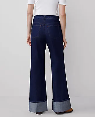 Ann Taylor The Petite Cuffed Palazzo Jean sold by Ann Taylor product image thumbnail 3