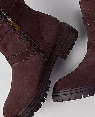 Ann Taylor Weekend Collection Buckle Suede Bootie sold by Ann Taylor product image thumbnail 2