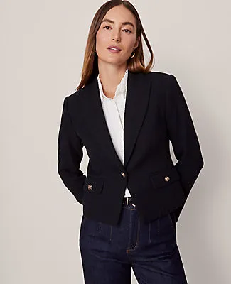 Ann Taylor The Cutaway Blazer in Tweed sold by Ann Taylor product image thumbnail 2