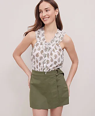 Ann Taylor Weekend Collection Fern Eyelet Tie Neck Top sold by Ann Taylor