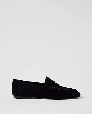 Ann Taylor Gathered Suede Loafer sold by Ann Taylor