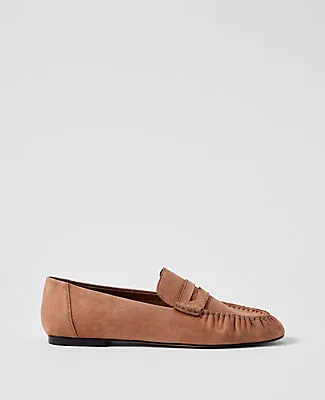 Ann Taylor Gathered Suede Loafer sold by Ann Taylor