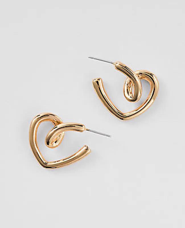 Ann Taylor Twisted Heart Drop Earrings sold by Ann Taylor