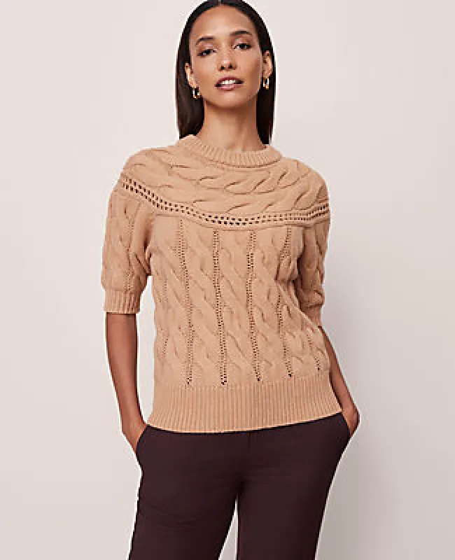 Ann Taylor Cable Sweater sold by Ann Taylor