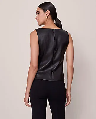Ann Taylor Faux Leather Shell Top sold by Ann Taylor product image thumbnail 2