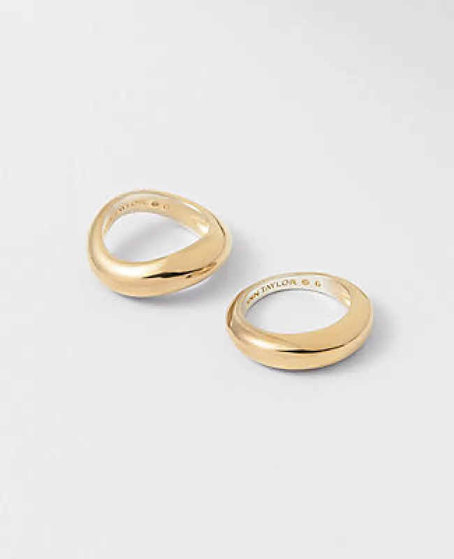 Ann Taylor Metal Stacked Ring Set sold by Ann Taylor