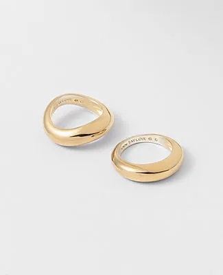 Ann Taylor Metal Stacked Ring Set sold by Ann Taylor